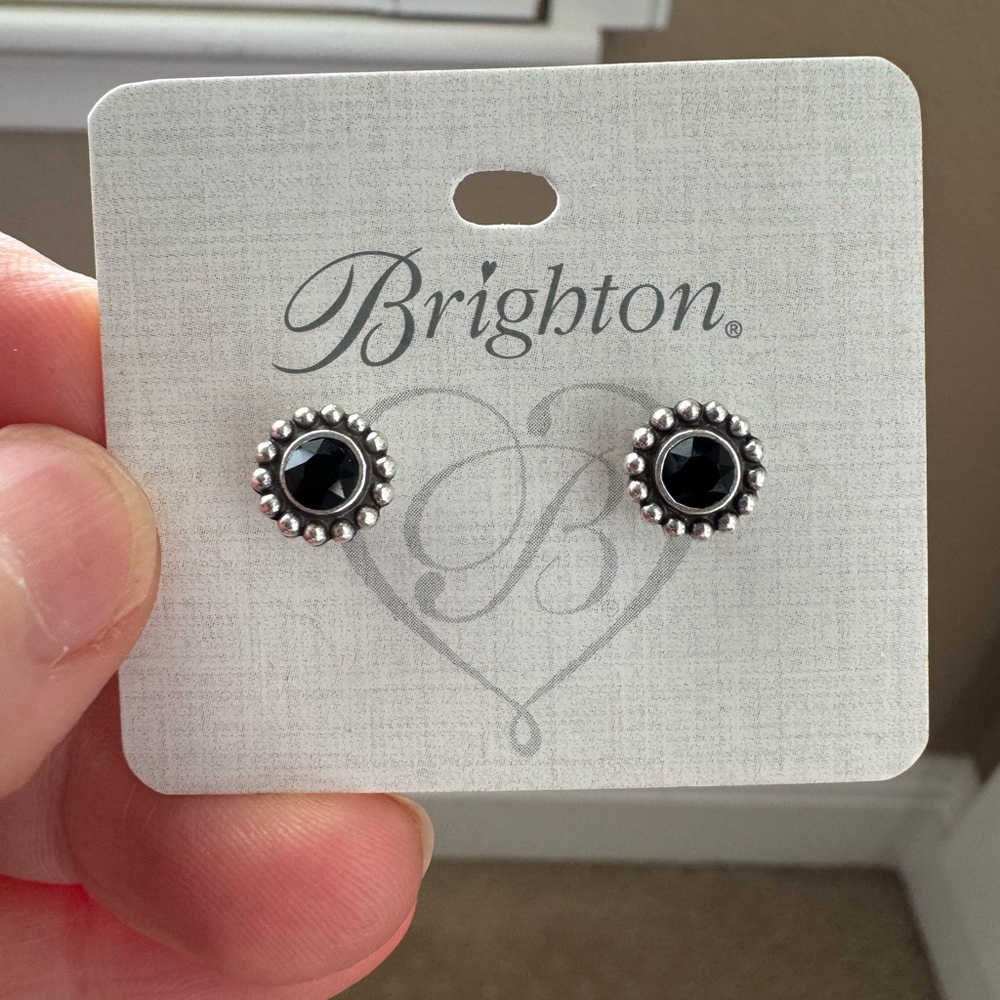 Brighton Black and Silver twinkle mini post earrings